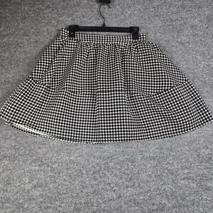 Express polka dot mini skirt Black & White Textured Size 6